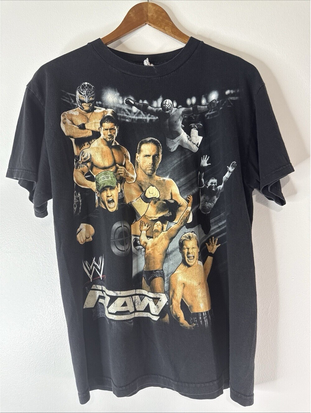 Vintinge 2007 WWE RAW Wrestling Men Size M John Cena Randy Orton Shawn Michaels